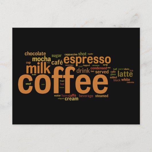 Kaffee Postkarte (Vorderseite)