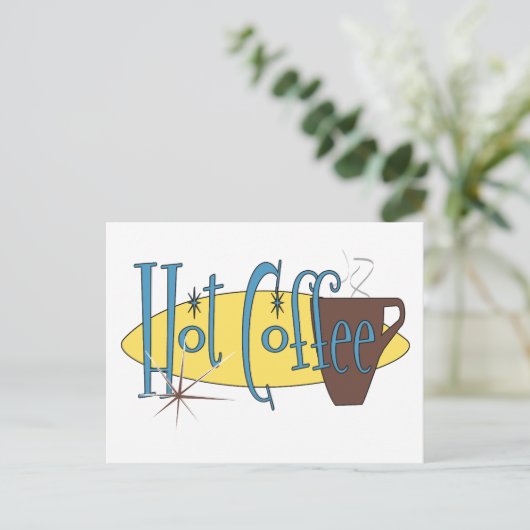 Kaffee Postkarte (Stehend Vorderseite)