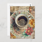 Kaffee Postkarte (Vorne/Hinten)