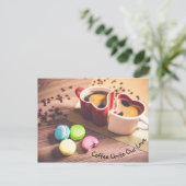 Kaffee Postkarte (Stehend Vorderseite)