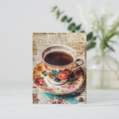 Kaffee Postkarte (Stehend Vorderseite)