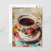 Kaffee Postkarte (Vorne/Hinten)
