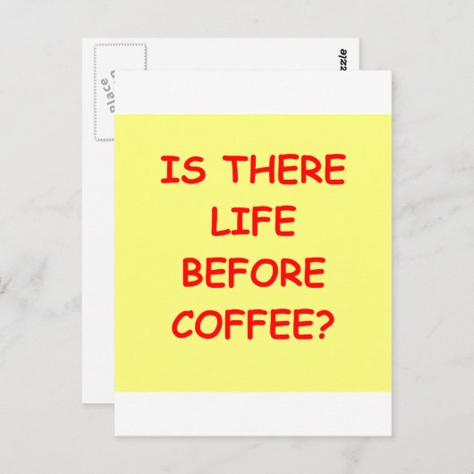 Kaffee Postkarte (Vorne/Hinten)