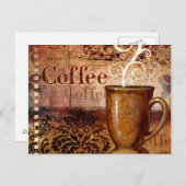 Kaffee Postkarte (Vorne/Hinten)
