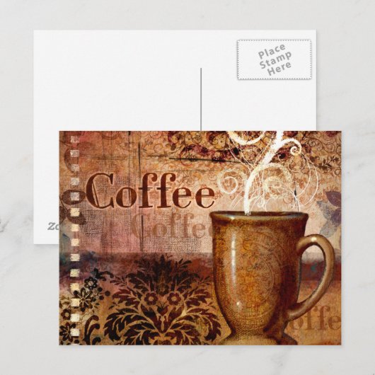 Kaffee Postkarte (Vorne/Hinten)