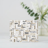 Kaffee Postkarte (Stehend Vorderseite)