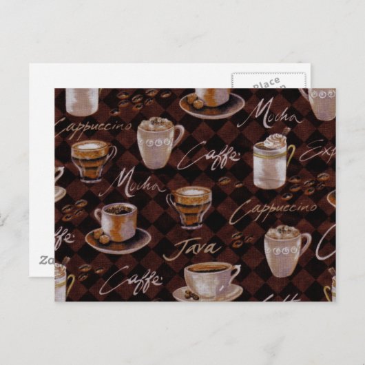 Kaffee Postkarte (Vorne/Hinten)