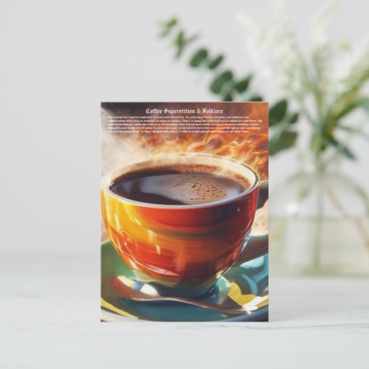 Kaffee Postkarte (Stehend Vorderseite)