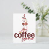 Kaffee Postkarte (Stehend Vorderseite)