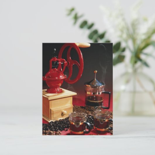 Kaffee Postkarte (Stehend Vorderseite)