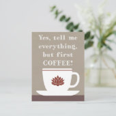 Kaffee Postkarte (Stehend Vorderseite)