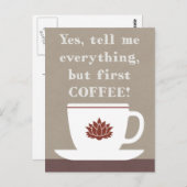 Kaffee Postkarte (Vorne/Hinten)