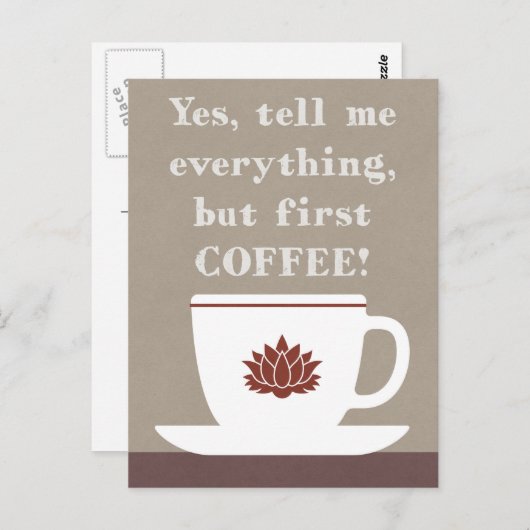 Kaffee Postkarte (Vorne/Hinten)