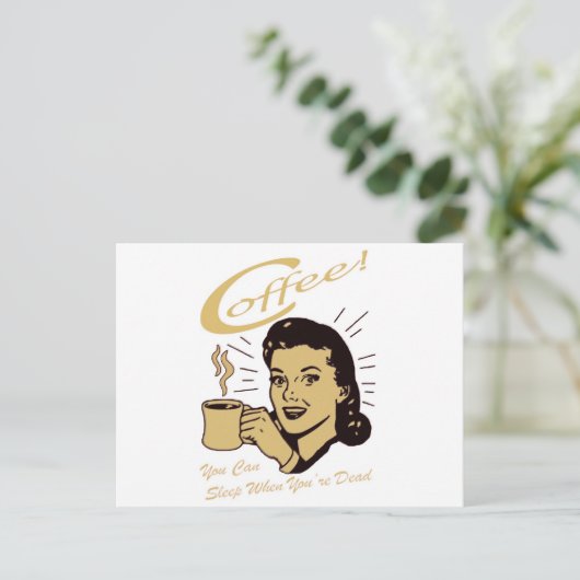 Kaffee Postkarte (Stehend Vorderseite)