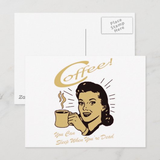 Kaffee Postkarte (Vorne/Hinten)
