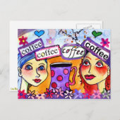 Kaffee Postkarte (Vorne/Hinten)