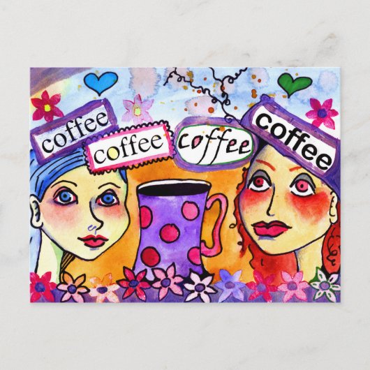 Kaffee Postkarte (Vorderseite)