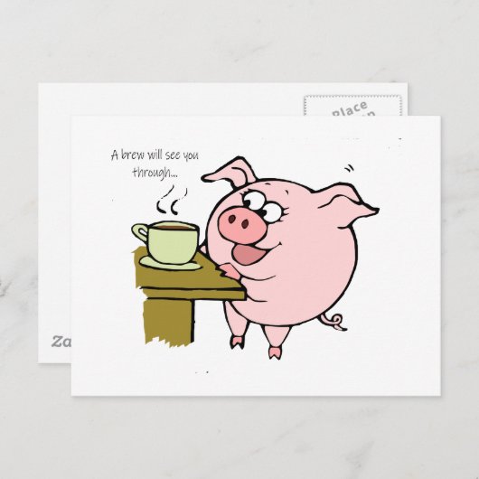 KAFFEE POSTKARTE (Vorne/Hinten)