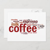 Kaffee Postkarte (Vorne/Hinten)