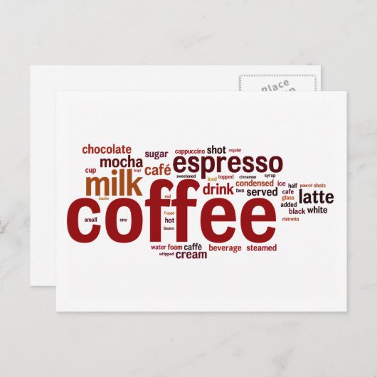 Kaffee Postkarte (Vorne/Hinten)