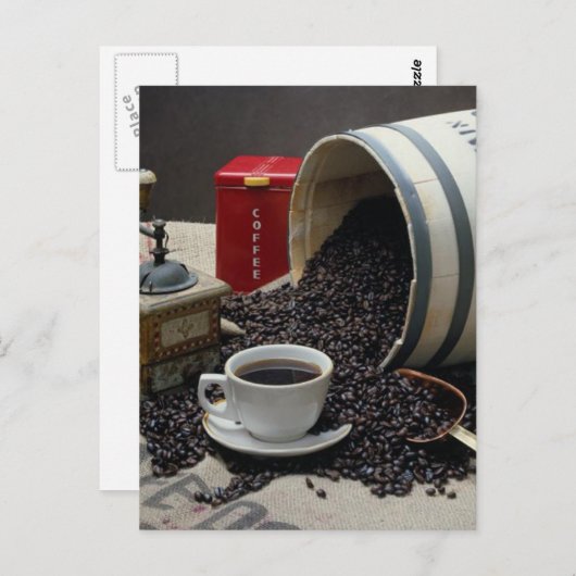 Kaffee Postkarte (Vorne/Hinten)