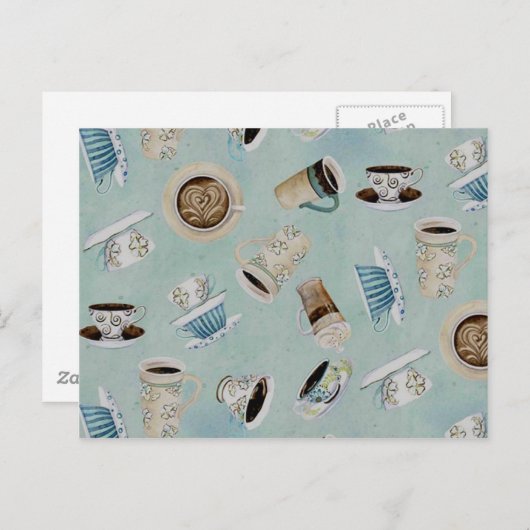 Kaffee Postkarte (Vorne/Hinten)