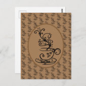 Kaffee  postkarte (Vorne/Hinten)