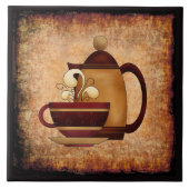 Kaffee Pot & Cup Keramik Küche Tile Fliese (Vorderseite)