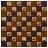 Kaffee Pot & Cups Rustikales Gewebe Stoff (Muster)