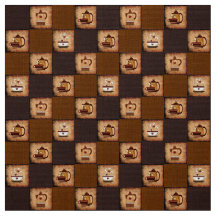 Kaffee Pot & Cups Rustikales Gewebe