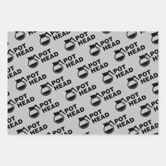 Kaffee Pot Head - einfach zeichnend Geschenkpapier Set (Vorderseite 2)