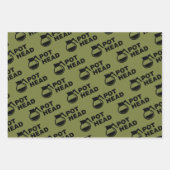 Kaffee Pot Head - einfach zeichnend Geschenkpapier Set (Vorderseite)