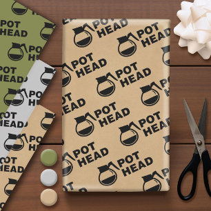 Kaffee Pot Head - einfach zeichnend Geschenkpapier Set