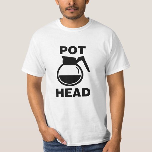 Kaffee Pot Head - einfach zeichnend T-Shirt (Vorderseite)
