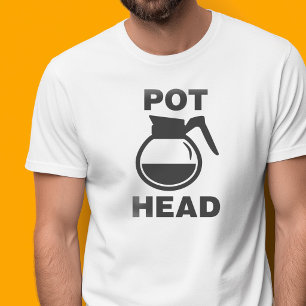 Kaffee Pot Head - einfach zeichnend T-Shirt