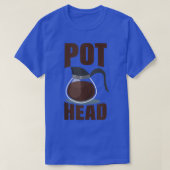 Kaffee Pot Head Funny Drink Espresso Koffein B T-Shirt (Design vorne)