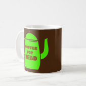 KAFFEE POT HEAD lustige Kaffee Pub Geschenk Idee Kaffeetasse (Vorderseite Links)