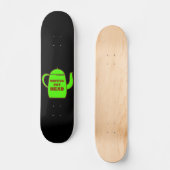 KAFFEE POT HEAD lustige Kaffee Pub Geschenk Idee Skateboard (Vorderseite)