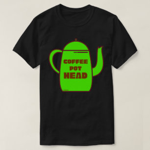 KAFFEE POT HEAD lustige Kaffee Pub Geschenk Idee T-Shirt