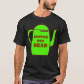 KAFFEE POT HEAD lustige Kaffee Pub Geschenk Idee T-Shirt (Vorderseite)