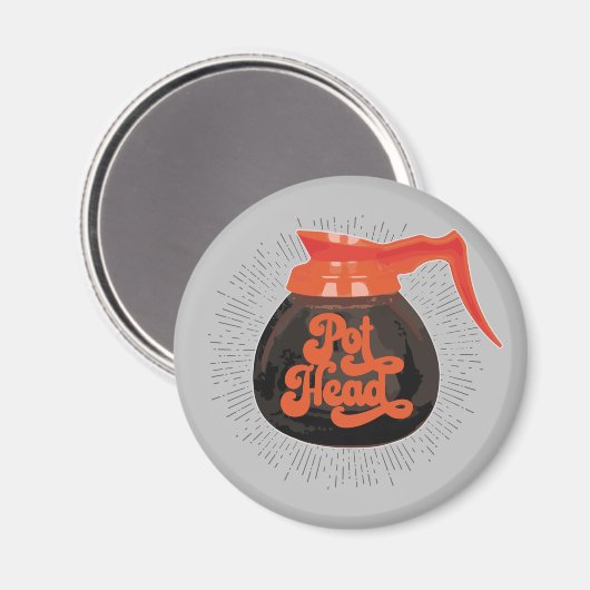 (Kaffee) Pot Head Magnet (Vorderseite/Rückseite)