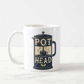 Kaffee Pot Kopf Funny Coffee Kaffeetasse (Links)