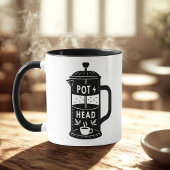 Kaffee Pot Kopf Funny Coffee Tasse