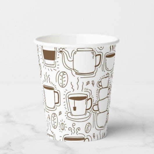 Kaffee Pot Party Cups | weiß Pappbecher (Links)