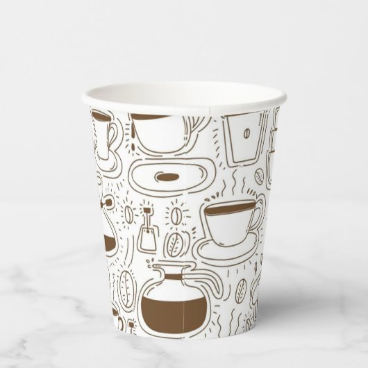 Kaffee Pot Party Cups | weiß Pappbecher (Rechts)