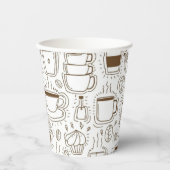 Kaffee Pot Party Cups | weiß Pappbecher (Vorderseite)