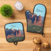 Kaffee Pot Rock I in Sedona Ofenhandschuh & Topflappen-Set (Oben Unten)
