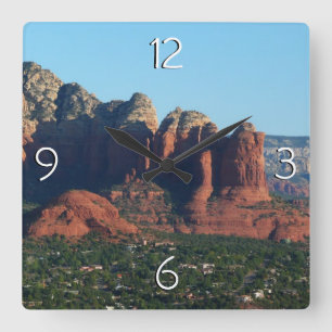 Kaffee Pot Rock I in Sedona Quadratische Wanduhr