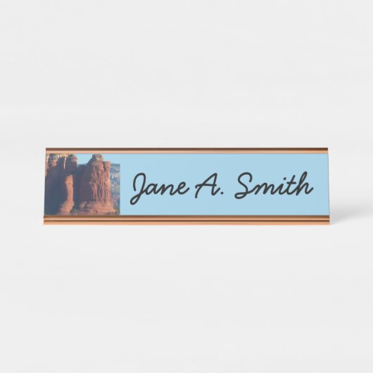 Kaffee Pot Rock I in Sedona Schreibtischnamensplakette (Vorderseite )