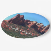 Kaffee Pot Rock II in Sedona Arizona Pappteller (Schrägansicht)